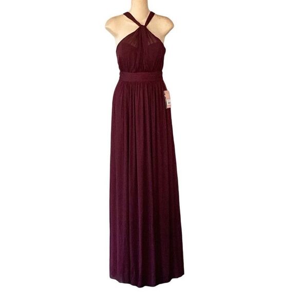 NWT Birdy Grey Kiko Mesh Cabernet Dress Gown Women’s XS Wedding Bridesmaid - Picture 2 of 11